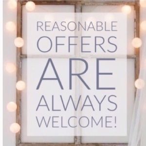 Reasonable offers are welcome